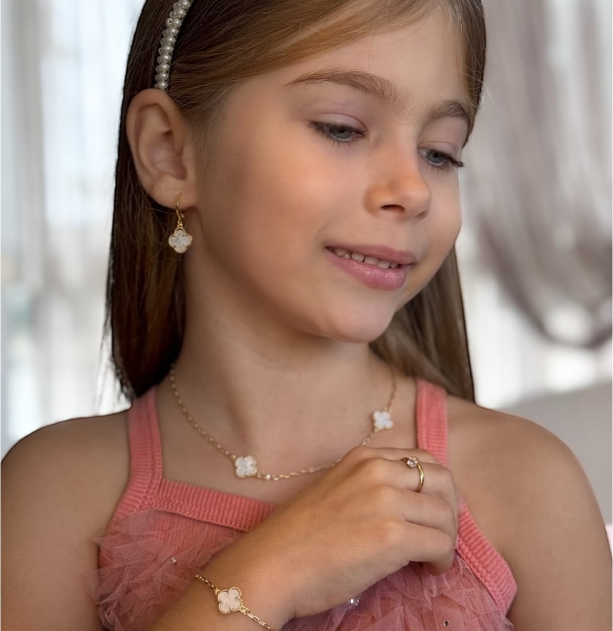 Argolinha Trevo Rosa - Image 2