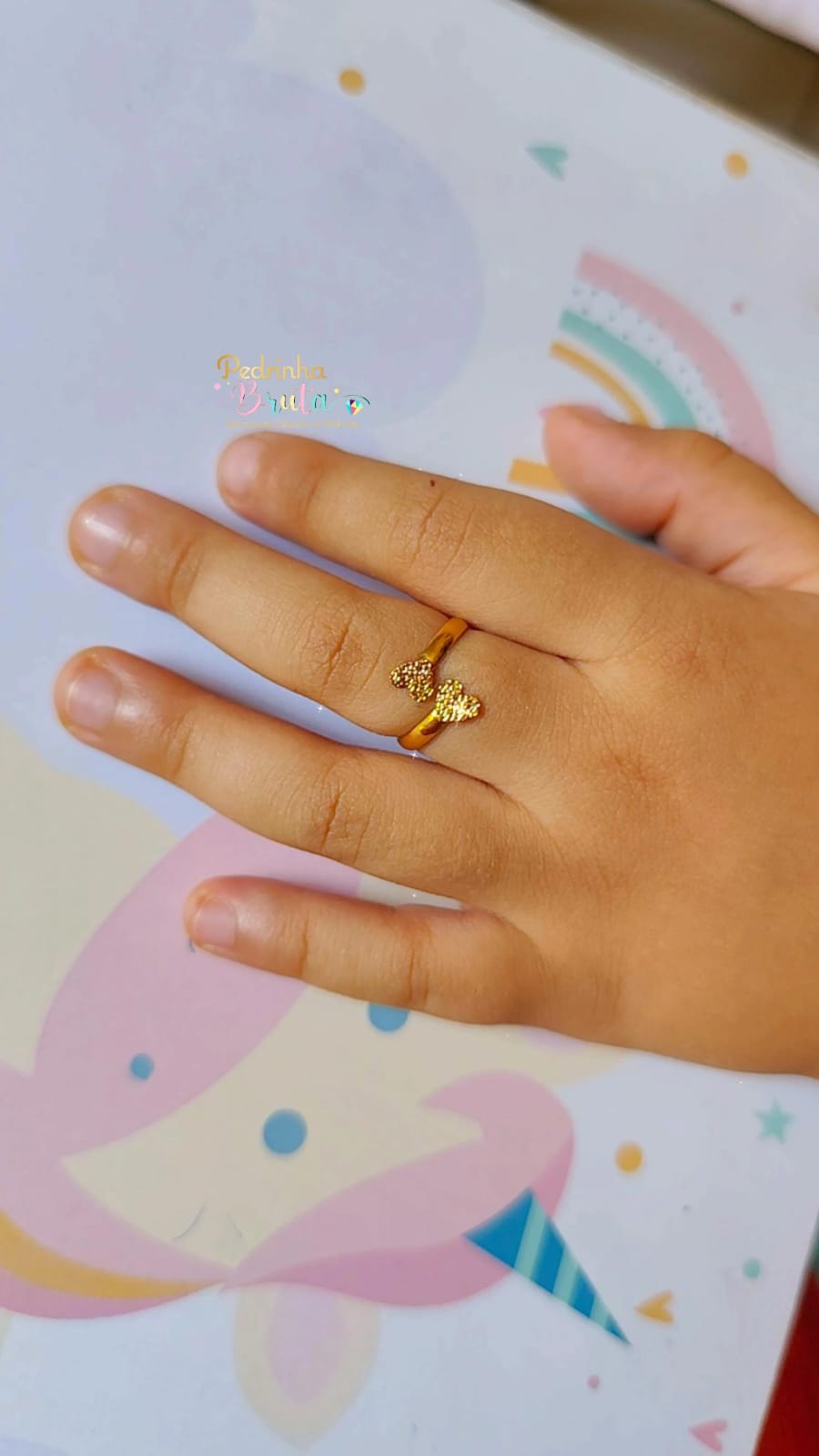 Anel Regulável Dois Corações - Image 2