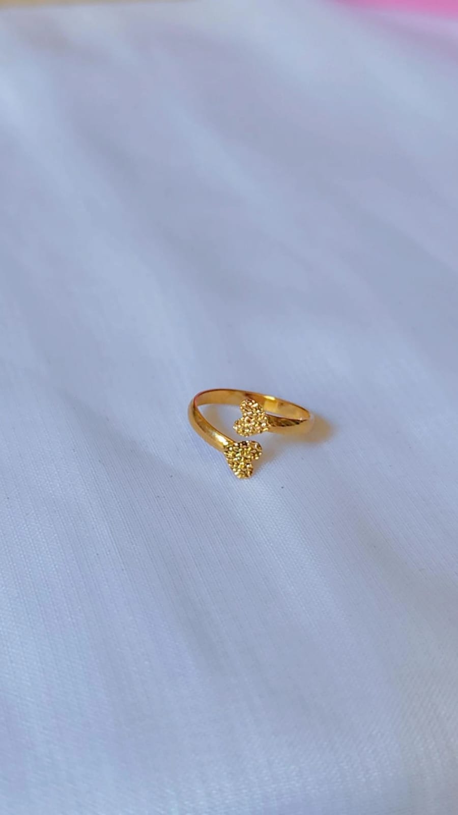 Anel Regulável Dois Corações